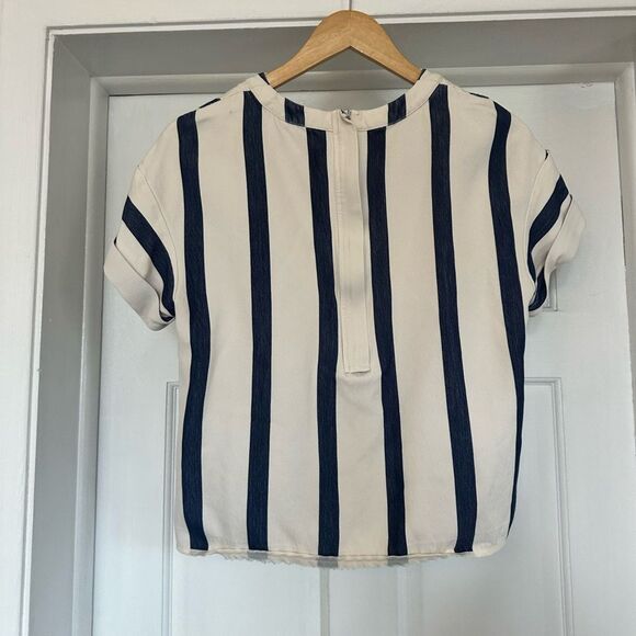 Grey Jason Wu striped box tee size 12 - Picture 4 of 5